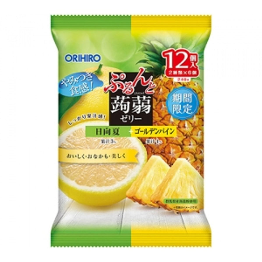 Orihiro Purunto Konjac Jelly Hyuganatsu Golden Pineapple 12 pouches square image