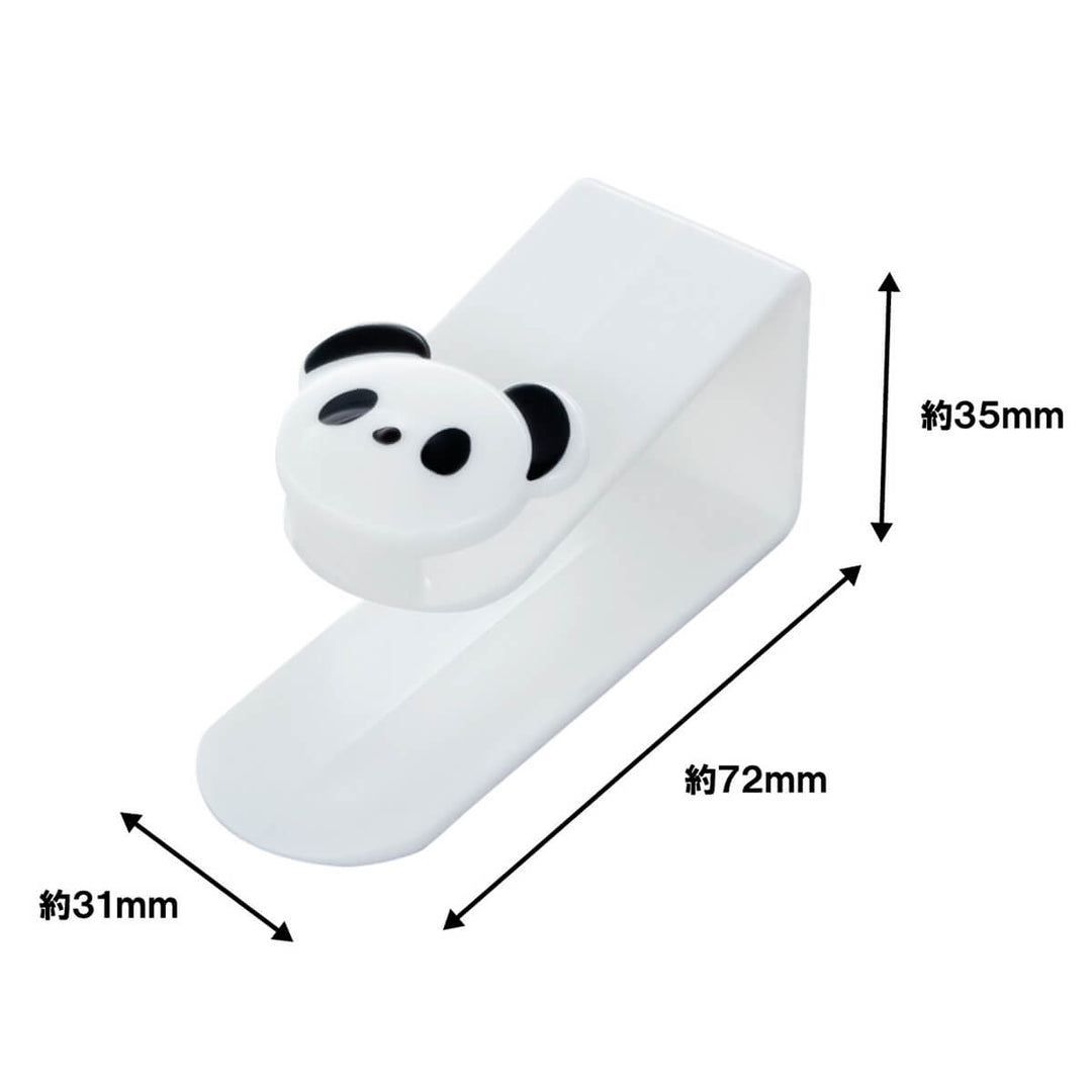 Yamani Panda Plastic Bag Hook holding a plastic trash bag